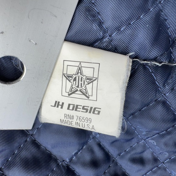 Detroit Tigers Jacket Mens 6XL Blue MLB Baseball Wool Leather JH Design USA - Picture 11 of 16